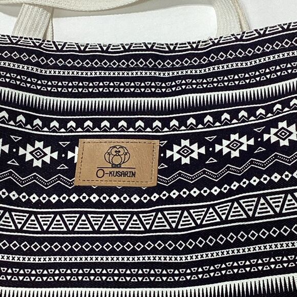 O-Kusarin Tribal Print Tote Bag - Picture 3 of 11